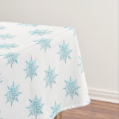 Schneeflockenmuster auf Weiß Tischdecke (Beispiel)