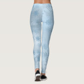 Schneeflockenmuster aus Edelmarmor-Glitzer Leggings (Rückseite)