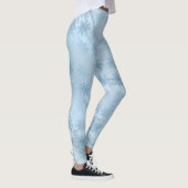Schneeflockenmuster aus Edelmarmor-Glitzer Leggings (Rechts)