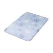 Schneeflockenmuster Badematte (Schrägansicht)