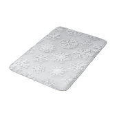 Schneeflockenmuster Badematte (Schrägansicht)