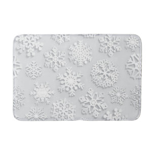Schneeflockenmuster Badematte