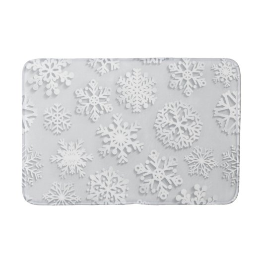 Schneeflockenmuster Badematte (Vorderseite)