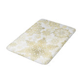 Schneeflockenmuster Badematte (Schrägansicht)