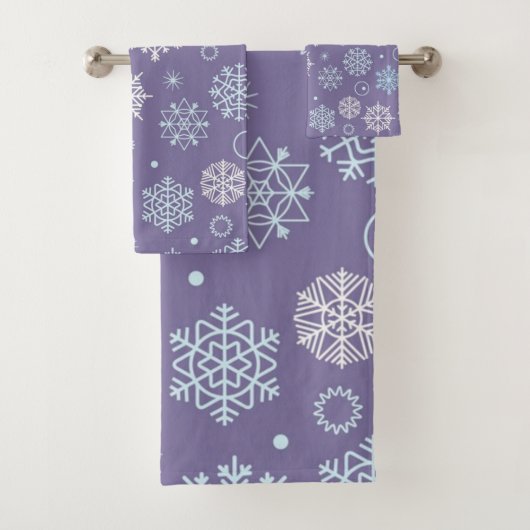 Schneeflockenmuster Badhandtuch Set (Insitu)