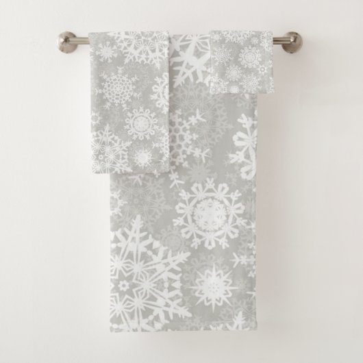 Schneeflockenmuster Badhandtuch Set (Insitu)