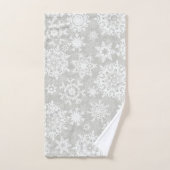 Schneeflockenmuster Badhandtuch Set (Handtuch)
