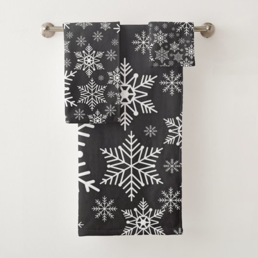 Schneeflockenmuster Badhandtuch Set (Insitu)