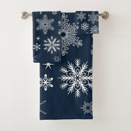 Schneeflockenmuster Badhandtuch Set (Insitu)