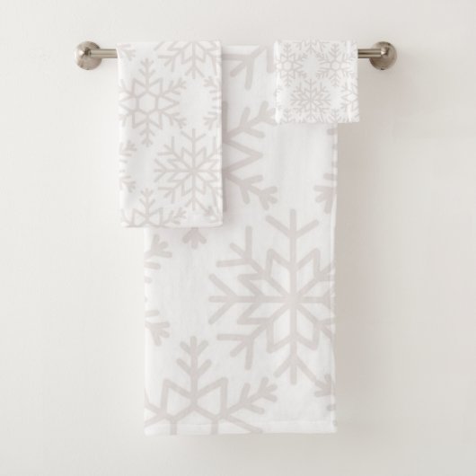 Schneeflockenmuster Badhandtuch Set (Insitu)