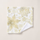 Schneeflockenmuster Badhandtuch Set (Waschlappen)