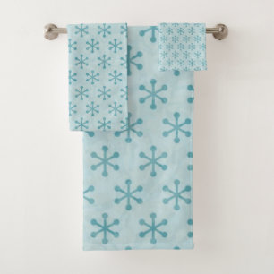 Schneeflockenmuster Badhandtuch Set