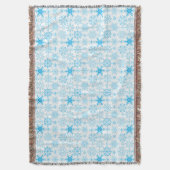 Schneeflockenmuster blau decke (Vorderseite Vertikal)