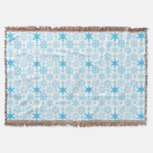 Schneeflockenmuster blau decke (Vorderseite)