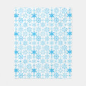 Schneeflockenmuster blau fleecedecke (Vorderseite)