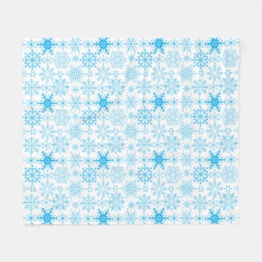 Schneeflockenmuster blau fleecedecke (Vorderseite (Horizontal))