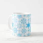 Schneeflockenmuster blau kaffeetasse (Vorderseite Links)