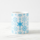 Schneeflockenmuster blau kaffeetasse (Mittel)