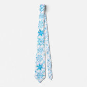 Schneeflockenmuster blau krawatte (Vorderseite)