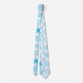 Schneeflockenmuster blau krawatte (Rückseite)