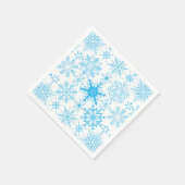 Schneeflockenmuster blau serviette (Ecke)
