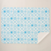 Schneeflockenmuster blau sherpadecke (Vorderseite (Horizontal))