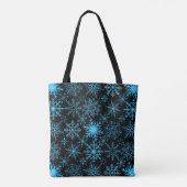 Schneeflockenmuster blau tasche (Rückseite)