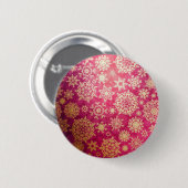 Schneeflockenmuster Button (Vorne & Hinten)