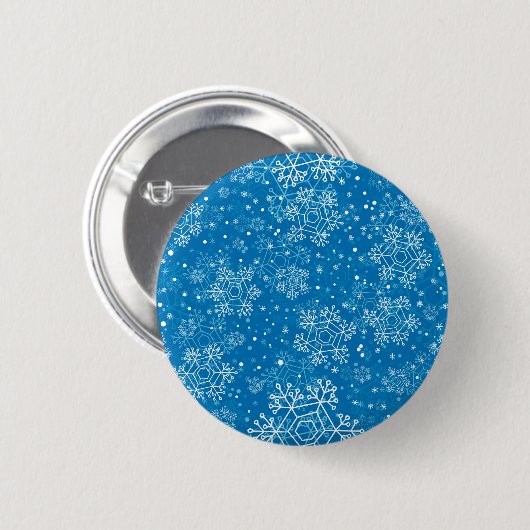 Schneeflockenmuster Button (Vorne & Hinten)