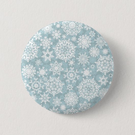 Schneeflockenmuster Button (Vorderseite)