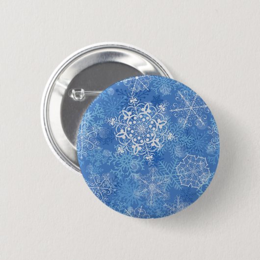 Schneeflockenmuster Button (Vorne & Hinten)
