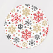 Schneeflockenmuster Etiketten (Design 2)