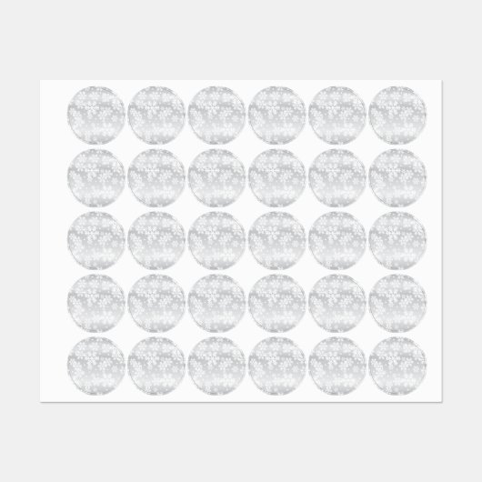 Schneeflockenmuster Etiketten (Blatt)