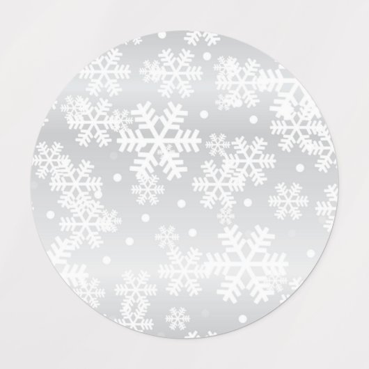 Schneeflockenmuster Etiketten (Design 1)
