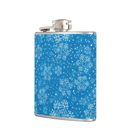 Schneeflockenmuster Flachmann (Links)