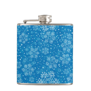 Schneeflockenmuster Flachmann