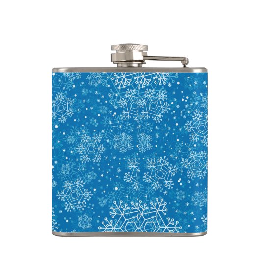 Schneeflockenmuster Flachmann (Rückseite)