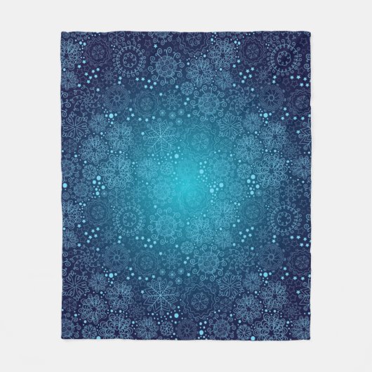 Schneeflockenmuster Fleecedecke (Vorderseite)
