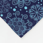 Schneeflockenmuster Fleecedecke (Ecke)
