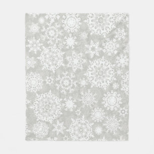 Schneeflockenmuster Fleecedecke