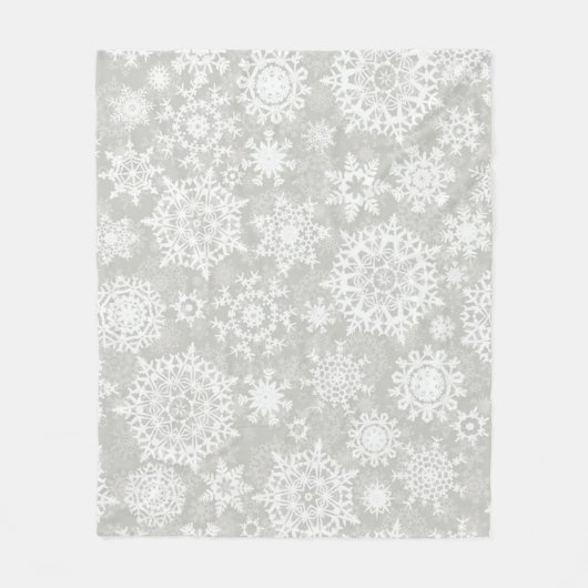 Schneeflockenmuster Fleecedecke (Vorderseite)