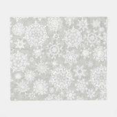 Schneeflockenmuster Fleecedecke (Vorderseite (Horizontal))