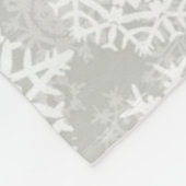 Schneeflockenmuster Fleecedecke (Ecke)