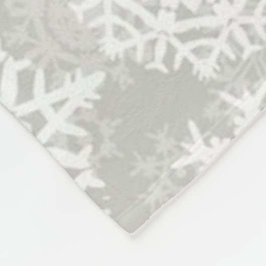 Schneeflockenmuster Fleecedecke (Ecke)