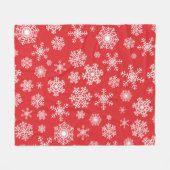 Schneeflockenmuster Fleecedecke (Vorderseite (Horizontal))