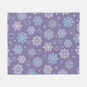 Schneeflockenmuster Fleecedecke (Vorderseite (Horizontal))