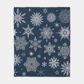 Schneeflockenmuster Fleecedecke (Vorderseite)