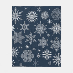 Schneeflockenmuster Fleecedecke