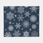 Schneeflockenmuster Fleecedecke (Vorderseite (Horizontal))