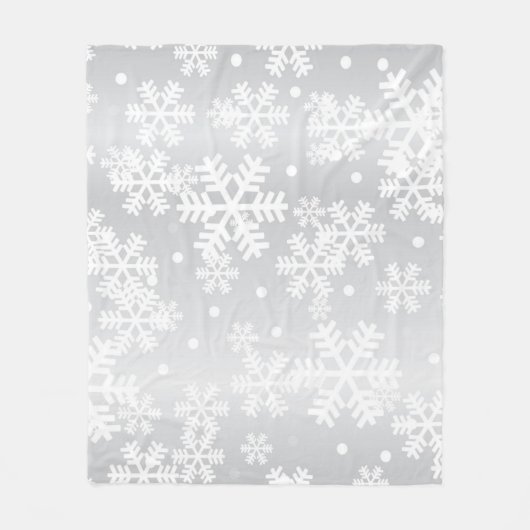 Schneeflockenmuster Fleecedecke (Vorderseite)